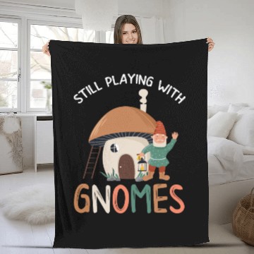 Discover Gnomes - Gnome Collecting - Gnome Collector Fleece Blankets