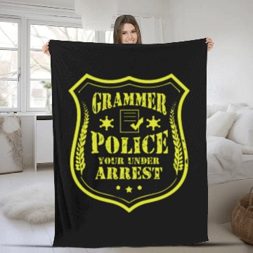 Discover Grammer Police - English Teacher Fleece Blankets