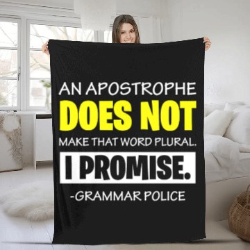 Discover Grammer Police - English Teacher Fleece Blankets