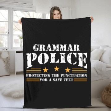 Discover Grammer Police - English Teacher Fleece Blankets