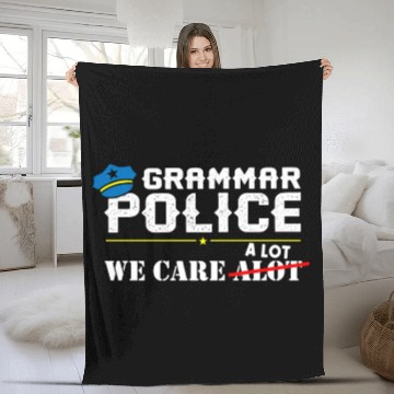 Discover Grammer Police - English Teacher Fleece Blankets