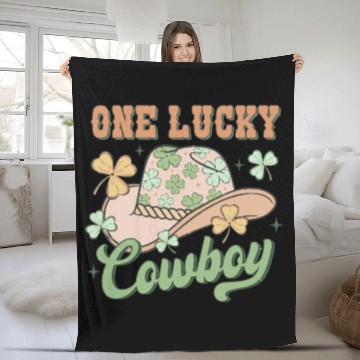 Discover One lucky cowboy St Patricks Day Fleece Blankets