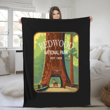 Discover redwood Fleece Blankets