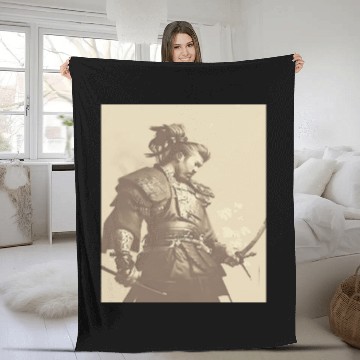 Discover Samurai Japan Japanese Anime Katana Manga cyberpun Fleece Blankets