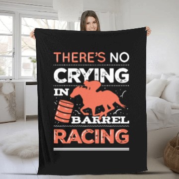 Discover No Crying In Barrel Racing Fleece Blankets