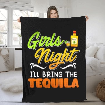 Discover Girls Night I'll bring the Tequila Spring Break Fleece Blankets