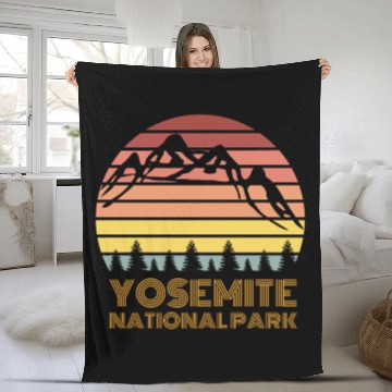 Discover Yosemite National Park Fleece Blankets