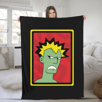 Discover Punk guy - I'm Not Angry, This Is Just My Face Fleece Blankets