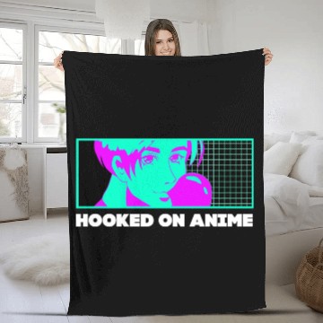 Discover Hooked on Anime Japanese Kawaii Japan Cute Anime L Fleece Blankets