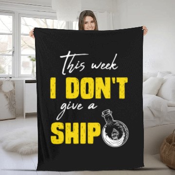 Discover I don't give a ship cruise vacation spring break Fleece Blankets