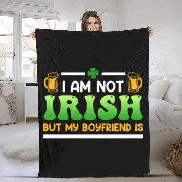 Discover Irish Boyfriend St. Patrick's Day Women Fleece Blankets
