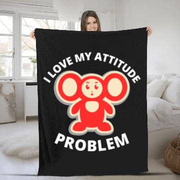 Discover i love my attitude problem Fleece Blankets