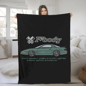 Discover F body Dark Green Fleece Blankets