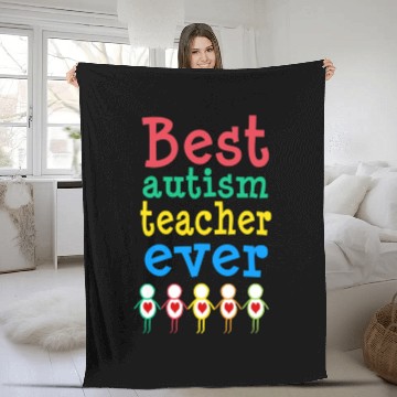Discover Autism Teacher Gift Fleece Blankets