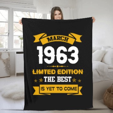 Discover March 1963 Birthday Surprise Fleece Blankets