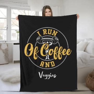 Discover I Run Of Coffee And Veggies - Gym Fleece Blankets