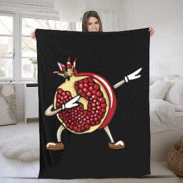 Discover Funny Dabbing Pomegranate Lover Fruit Love Fleece Blankets