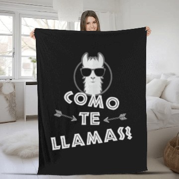 Discover Como Te Llamas Funny Spanish Teacher Fleece Blankets
