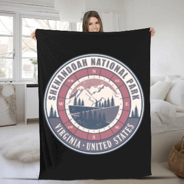 Discover Shenandoah National Park Virginia US Hiking Fleece Blankets