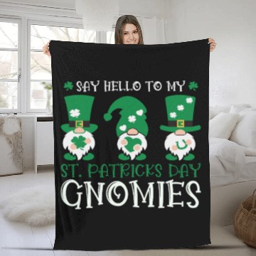 Discover Garden Gnomes Gnome Lover Funny Gnome Gardening Fleece Blankets