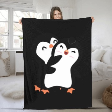 Discover you re my penguin Fleece Blankets