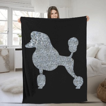 Discover Diamond Standard Poodle Fleece Blankets