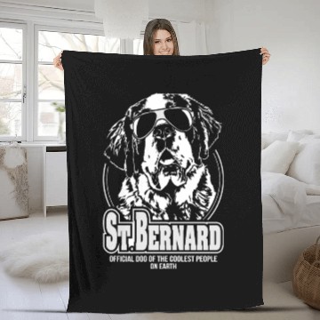 Discover Proud St Bernard coolest people dog mom Fleece Blankets