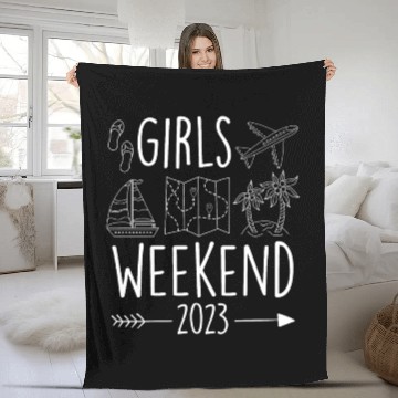 Discover Girls Weekend 2023 Girls Trip Spring Break Fleece Blankets