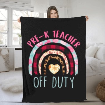 Discover Preschool Kindergarten Teacher off duty teacher Fleece Blankets