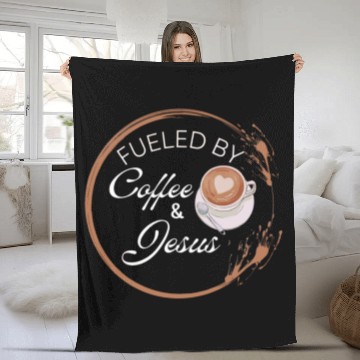 Discover Fueled by coffee and Jesus, Jesus love Fleece Blankets