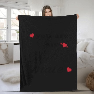 Discover You are my soulmate - happy valentine's day Fleece Blankets