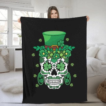 Discover El Dia De Los Muertos Mardi Gras Costume Flower Fleece Blankets