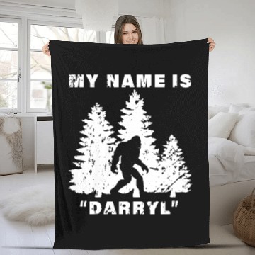 Discover My Name Is Darryl Bigfoot Fleece Blankets
