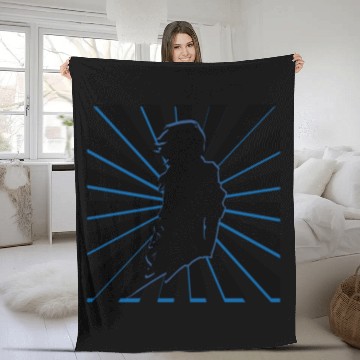 Discover Paladin Character, Outline RPG Fleece Blankets