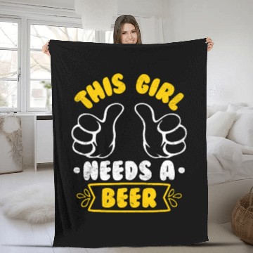 Discover This girl needs a beer vacation Spring Break Fleece Blankets
