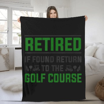 Discover Golf Retirement Funny Golfing Retirement Fleece Blankets