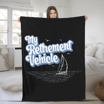 Discover Retired Sailor Sailing Retirement Plan Fleece Blankets