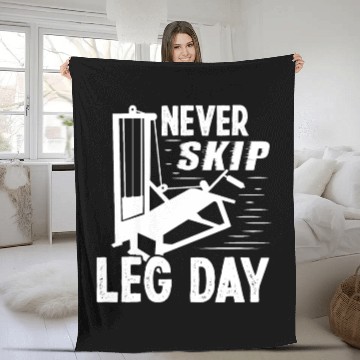 Discover Strongman never skip leg day fitness bodybuilding Fleece Blankets