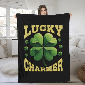 Discover Lucky Charmer Shamrock St Patrick's Day Fleece Blankets