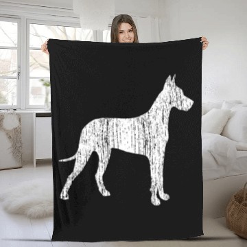 Discover Great Dane Dog Owner Gift Vintage Animal Fleece Blankets