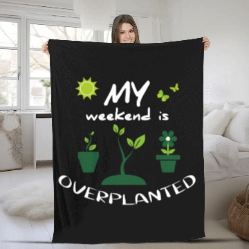 Discover gardening in my garden - funny gardener outfit Fleece Blankets