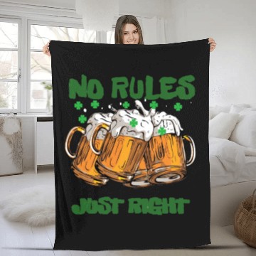 Discover st paddy funny day, green beer Irish day Fleece Blankets