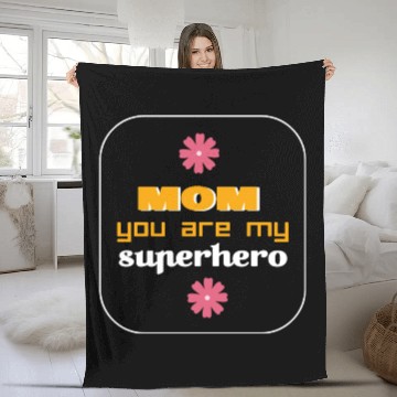 Discover mam you are my superhero Fleece Blankets