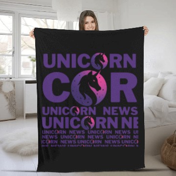 Discover Unicorn News, Unicorn Lovers Fleece Blankets