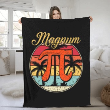 Discover Magnum Pi Math Pi Day Retro Fleece Blankets