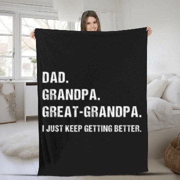 Discover Dad Grandpa Great Grandpa Fleece Blankets Fathers Day Daddy