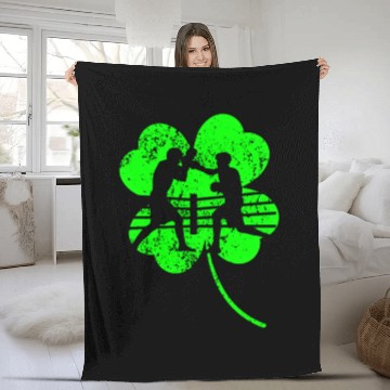 Discover Boxing St. Patrick's day shamrock Fleece Blankets