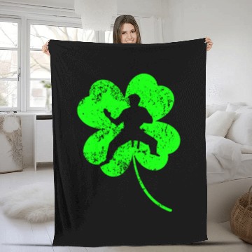 Discover Karate St. Patrick's day shamrock Fleece Blankets