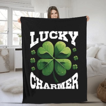 Discover Lucky Charmer Shamrock St Patrick's Day Fleece Blankets