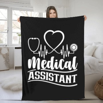 Discover Medical Assistant Job Assistance Nursing Nurse Fleece Blankets